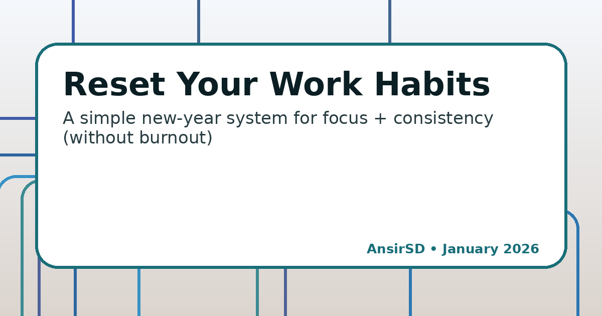reset your work habits